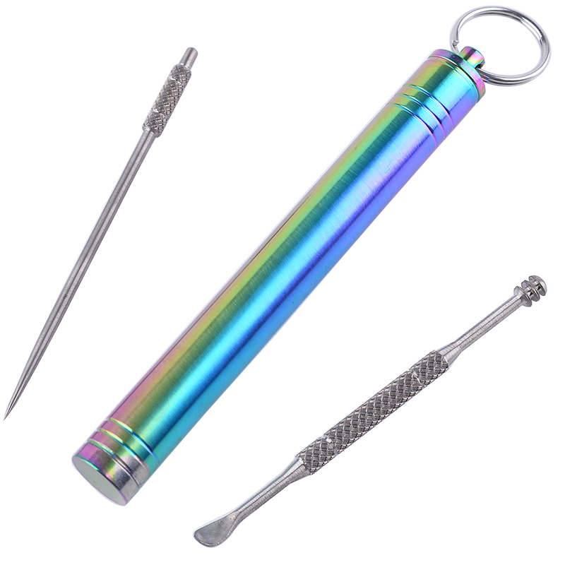 Pill Fob Capsule - Contenitore in titanio a capsula per