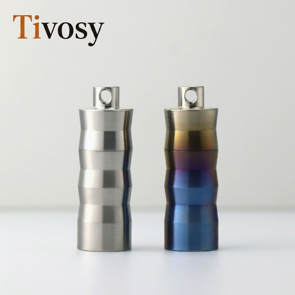 Pill Fob Capsule - Tivosy Porta Pillole in Titanio Puro