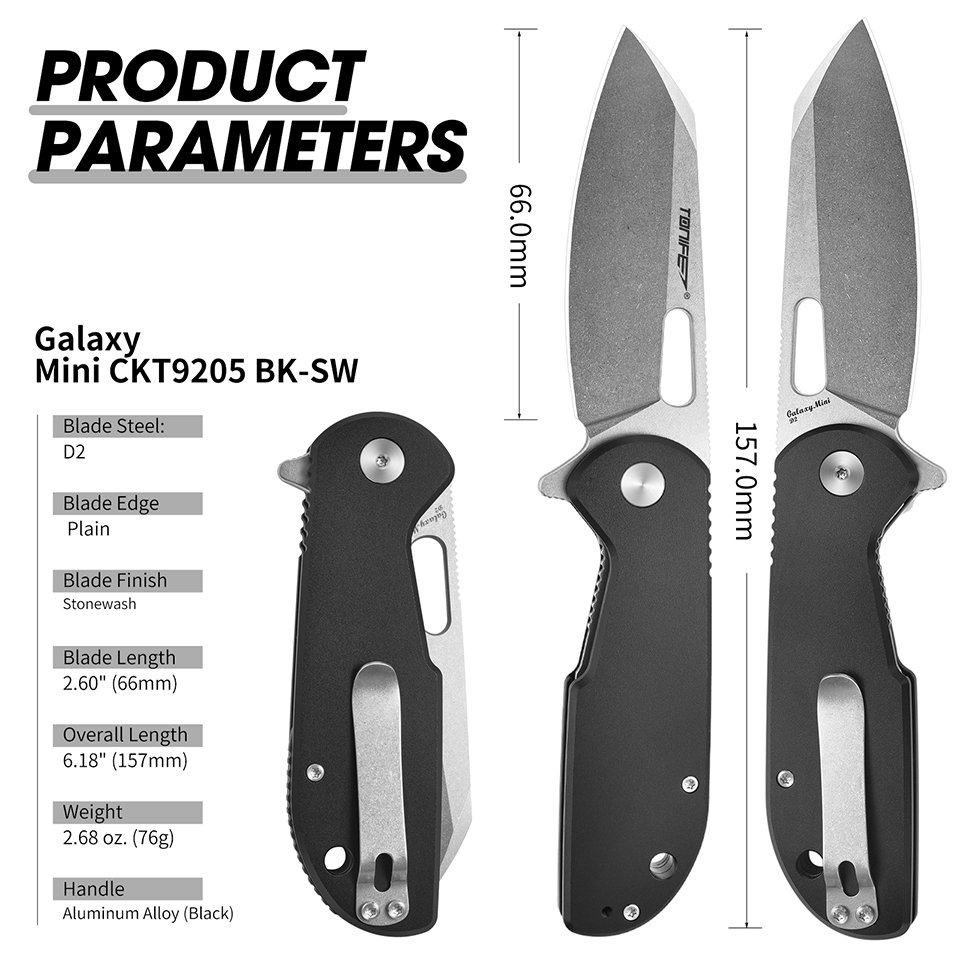 Edc Every Day Carry おもちゃ - Coltello pieghevole TONIFE Galaxy Mini CKT9205